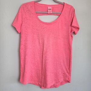 Victoria Secret Pink Round Neck Short Sleeve Top Size S